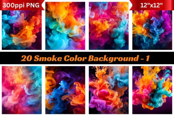 20 Smoke Color Backgrounds 1: Ethereal Design Assets