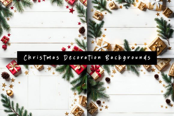 Christmas Decorative Wooden Backgrounds: Rustic Festive Charm