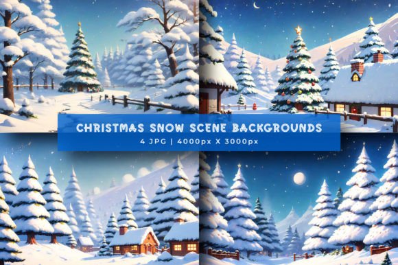 Christmas Snow Scene Backgrounds: Your Winter Wonderland Awaits