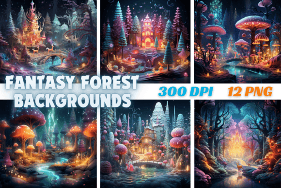 Enchanting Fantasy Forest Backgrounds for Creative Projects