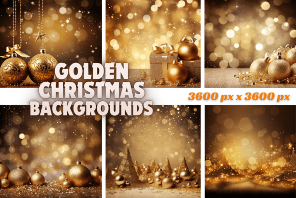 Golden Christmas Backgrounds: Infusing Holiday Projects with Luxury