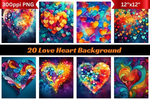 Ignite Passion with 20 Love Heart Backgrounds for Digital Creations