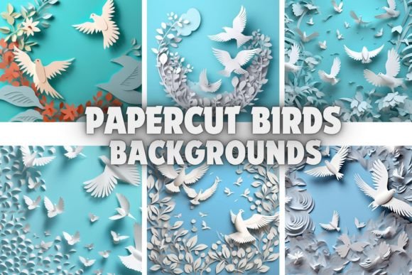 Papercut Birds Backgrounds: A Symphony of Color and Form