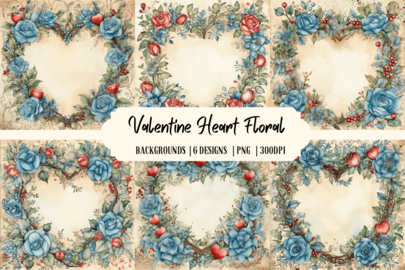 Romantic & Versatile: Valentine Heart Floral Backgrounds