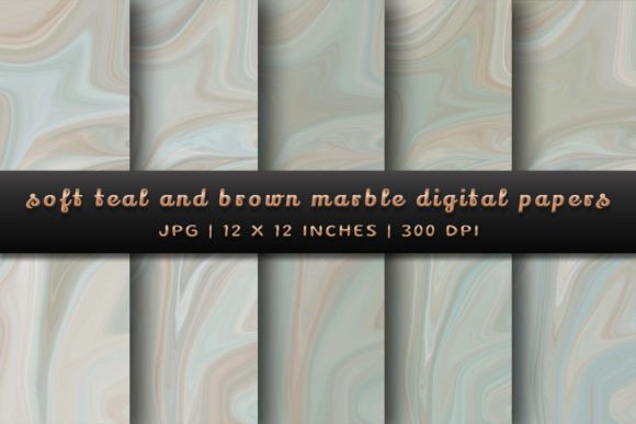 Soft Teal and Brown Marble Backgrounds: A Designer's Dream