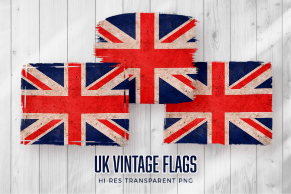 UK Flag Vintage Sublimation Backgrounds: Authentic Distressed Designs