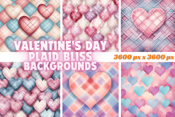 Valentine's Day Plaid Bliss Backgrounds: A Cozy Design Foundation