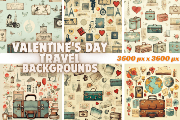 Valentine's Day Travel Backgrounds: Infuse Wanderlust into Your Designs